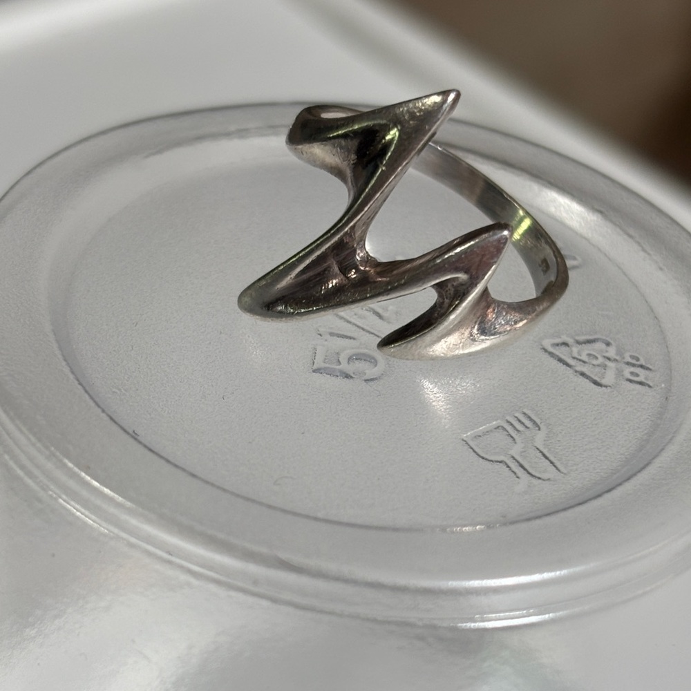 Silver Abstract Ring - image 5